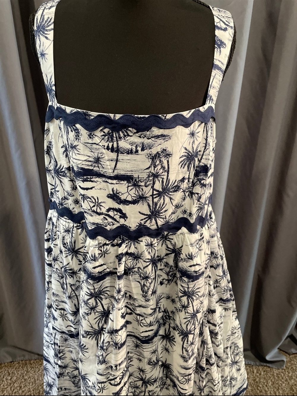 belle isle by Torrid NWOT baby doll poplin maxi dress size 1X - Picture 4 of 6